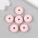 Busina silicone "flattened" pink lavender d = 1.2 cm