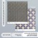 Scrapbooking paper bilateral "Versailles and rhombus gold" density 180 g 15.5x17 cm