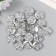 Buttons plastic for creativity 2 punctures "rhombus in a circle. Crystal" set of 20 pcs 2.1x2.1 cm