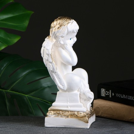 Figure "Angel on the pedestal" White 25x14x12cm-1
