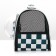 Overnight bag with organizer and porthole, 43 x 24 x 28 cm, white/green