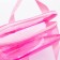 Cosmetic bag with lightning, with handles, pink color