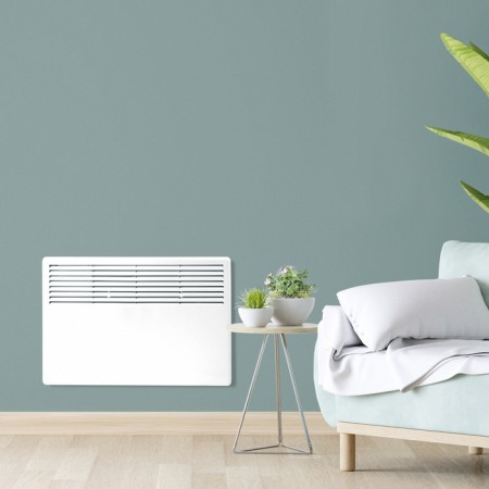 Convector heater Luazon LKO-03, floor, 1500 W, 30 m², 2 modes, white-1
