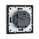 Tot Glossy Glass switch, 10 a, 2 keys, hidden, glass, black