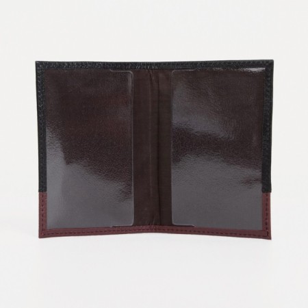 Textura passport cover, burgundy/black color-2