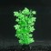 Silicone aquarium plant, glowing in the dark, 6.5 x 18 cm, green
