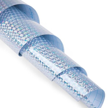 Film self -adhesive holography, silver 1008 ripples 0.45 m x 3 m 3 μR-2