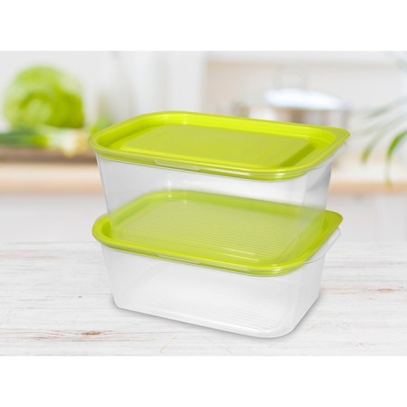 A set of plastic containers with Oursson steamed, green apple-7