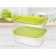 A set of plastic containers with Oursson steamed, green apple
