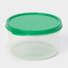 Container Round shares, food, 300 ml, green color