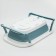 Bath Bath Folding with a drain, 75 cm., White/blue color