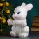 Piggy bank "joyful hare" gray, 21cm