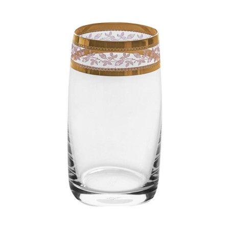 A set of water glasses, Panto gold decor, 250 ml x 6 pcs.