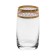 A set of water glasses, Panto gold decor, 250 ml x 6 pcs.