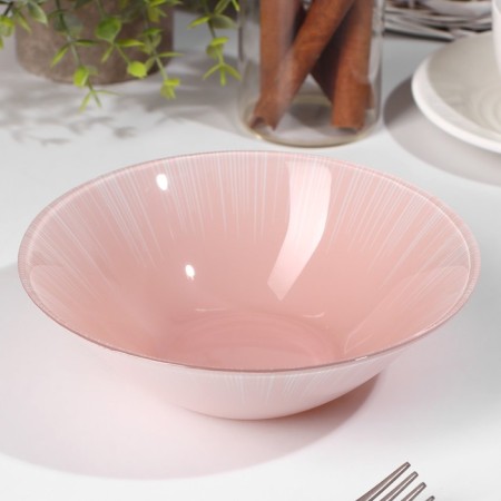 Glass salad -glass "Focus", 500 ml, d = 16.2 cm, pink color