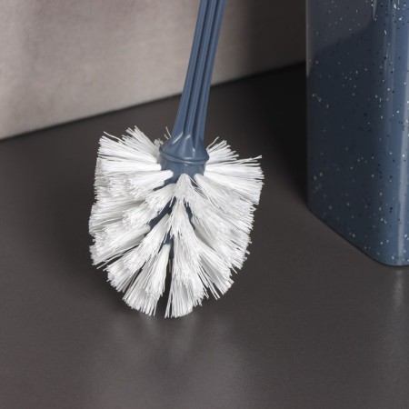 Toilet kit: brush with Spin & Clean Stone stand, dark stone-2