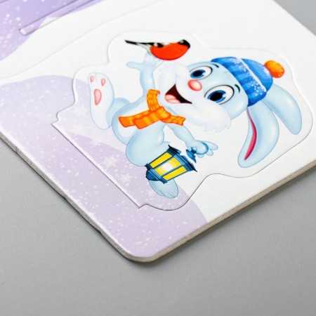 3-D puzzle "New Year's jewelry" Snowman, deer, hare-2