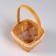 Wicker basket, sequoia, 12.5x12.5XN8/22 cm, natural with a edging