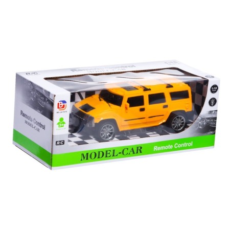 Radio -controlled jeep "SUV", 1:18, light, works from batteries, yellow color-4