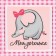 Organizer for storing things for a crib 2 compartments and a table basket "Our beloved daughter"