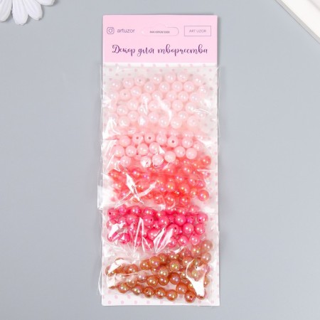 Beads for creativity plastic "mother-in-law. Berry mix" Nr 5 colors x 10 g d = 0.8 cm