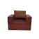 A craft armchair with a banquet "Porter", size 100x100x90 cm, velor, chocolate