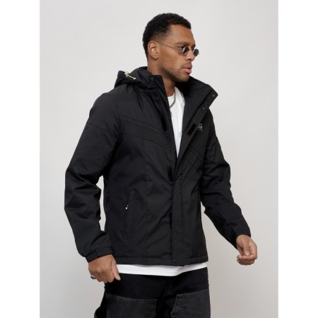 Sports male jacket, size 52, black color-3