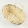 Wicker basket, d26 x 13 x 11 cm, yellow, bamboo