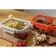Smart Solutions baking and storage container, rectangular with separators, 1 l, red color