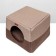 House-Transformer "Square", Rogozhka, Poron, 43 x 42 x 34 cm, beige-brown