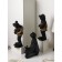 Set of figures "Frog", Polystone, 38 cm, black-gold color