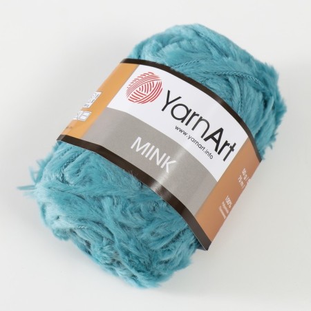 Yarn "mink" 100% polyamide 75m/50g (349 turquoise)-1