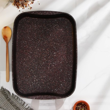 Baking sheet Granit Ultra, 40 × 29.5 × 5 cm, anti -stick coating, burgundy color-1