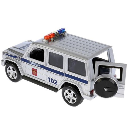 Metal inertial Mercedes-Benxz G-Class “Police” 12 cm, light and sound effects-3