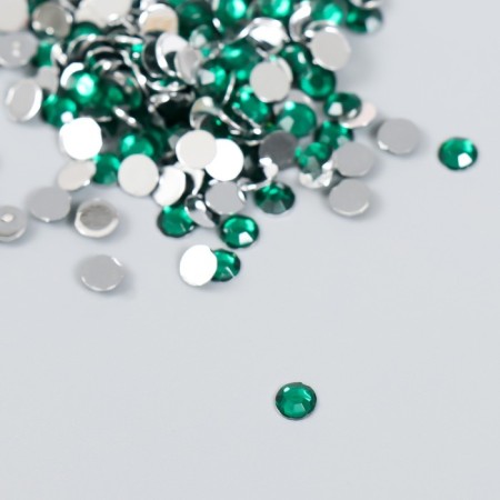 Decor for creativity in the bottle "Rhinestones. Dark green" set 500 pcs d = 0.5 cm 7x2x2 cm-1