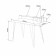 Written table Liverpool 90x50x75 cm, oak craf gold, white