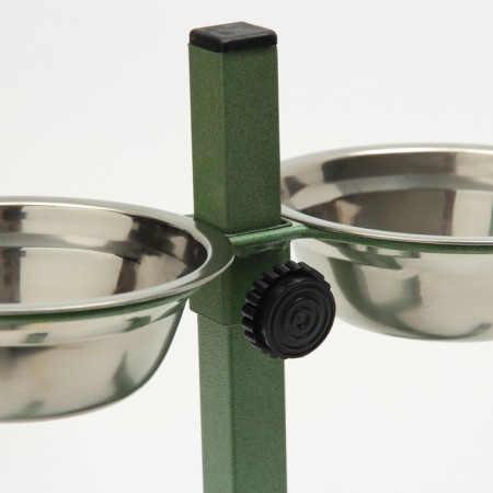 A stand with bowls, 2 x 250 ml, height 25 cm, collapsible, green-5