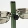 A stand with bowls, 2 x 250 ml, height 25 cm, collapsible, green