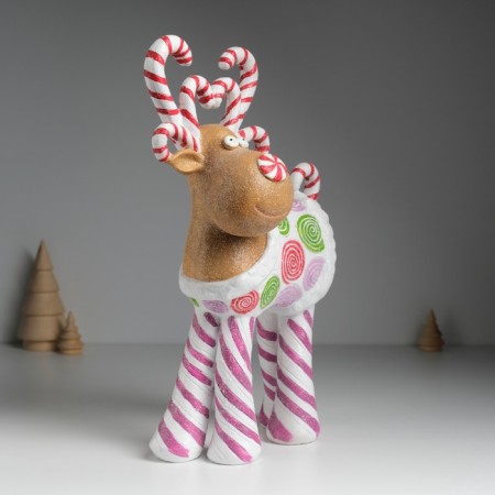 Souvenir Polystone "Deer of sweets with horns-vanies" 18x9.5x29.5 cm-1