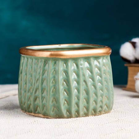 Pot "Elegy" green 12x9cm, 0.6 l, d-9.5,-1