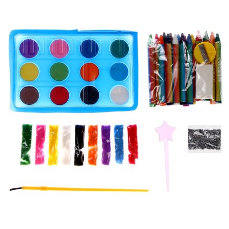 Set for creativity: a set for drawing and mosaic sticker "Funny animals"-4