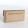 Women's wallet on the button, beige color