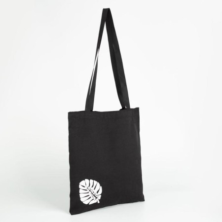 A chopper bag without a zipper, without lining, black color