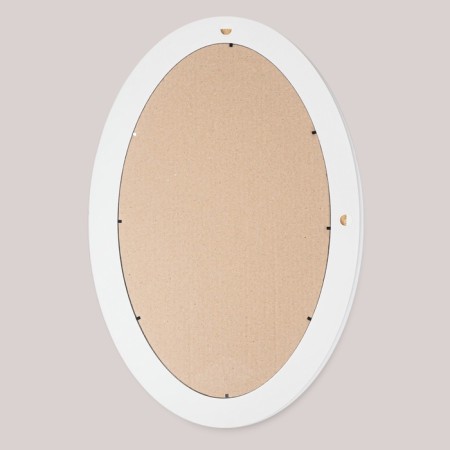 Wall mirror, oval, white 37.5x57.5 cm, zp = 29.5x49.5 cm-2