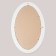 Wall mirror, oval, white 37.5x57.5 cm, zp = 29.5x49.5 cm