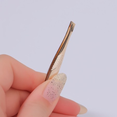 Pinzet beast, wide, 9 cm, silver/golden color-1