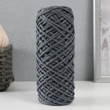 Knitting cord 35% cotton, 65% polypropylene 3 mm 85m/160 ± 10 g (jeans/graphite)