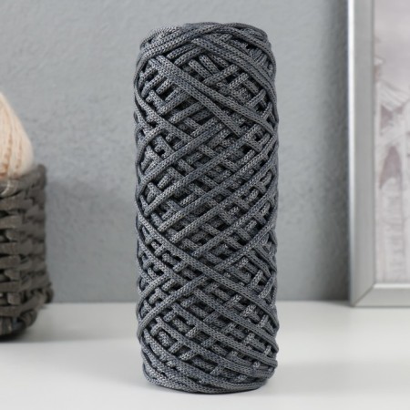 Knitting cord 35% cotton, 65% polypropylene 3 mm 85m/160 ± 10 g (jeans/graphite)