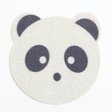 2-in-1 rug for a bowl/toilet for animals "Panda", 30 x 30 cm, white