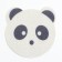2-in-1 rug for a bowl/toilet for animals "Panda", 30 x 30 cm, white